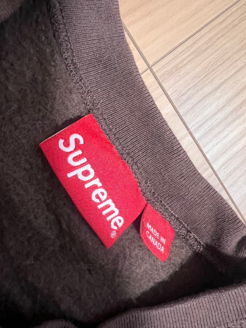 カ*ツ様 Supreme Box Logo ロゴ刺繍 ブラウン スウェット