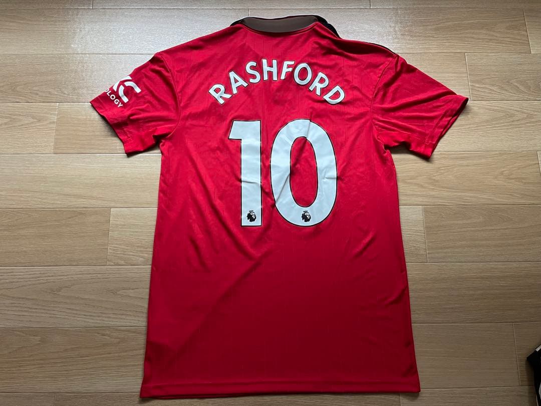 マンチェスターユナイテッドユニフォーム（ラッシュフォード選手）正規品。Mサイズ