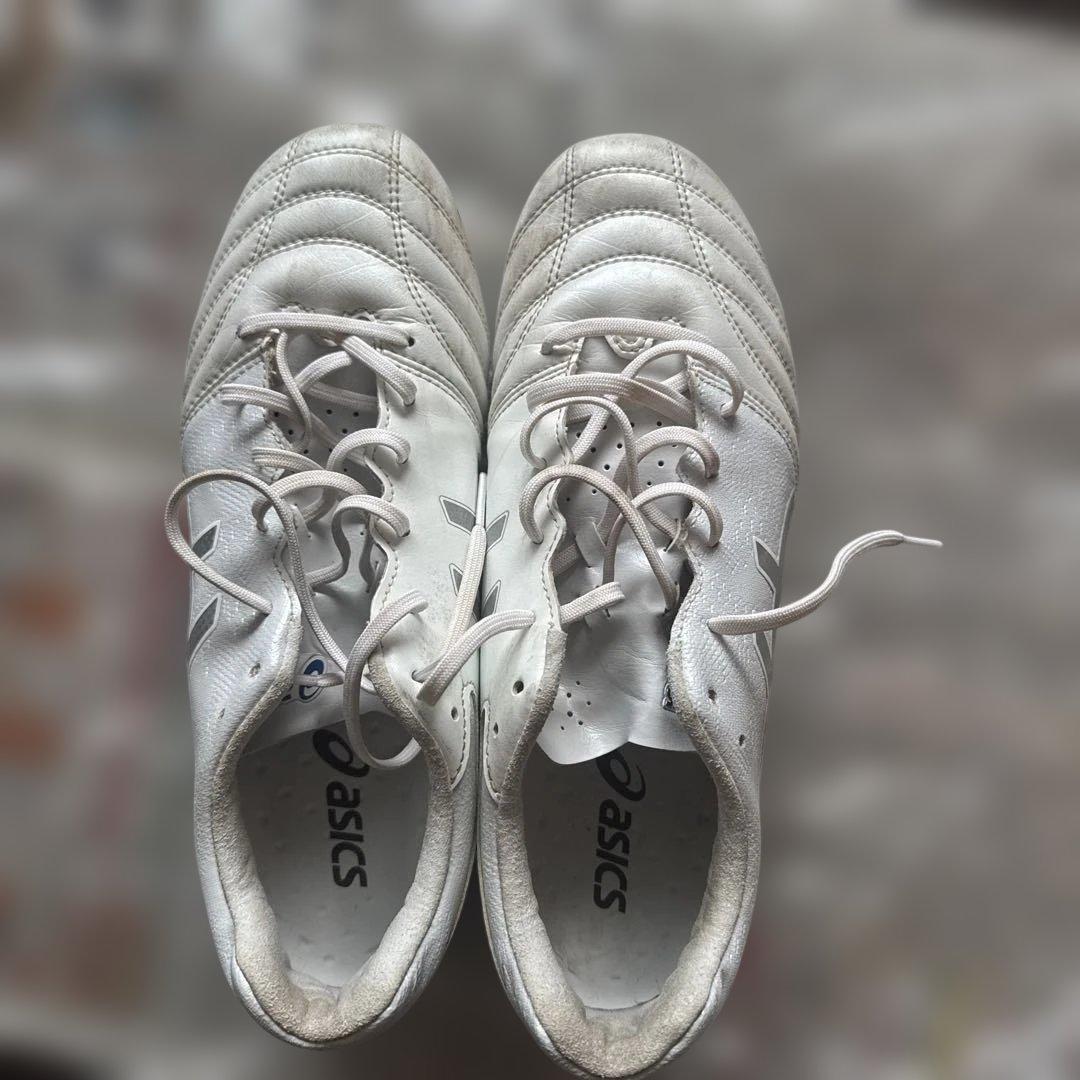 asics DS light Whitesilver サッカースパイク26.5