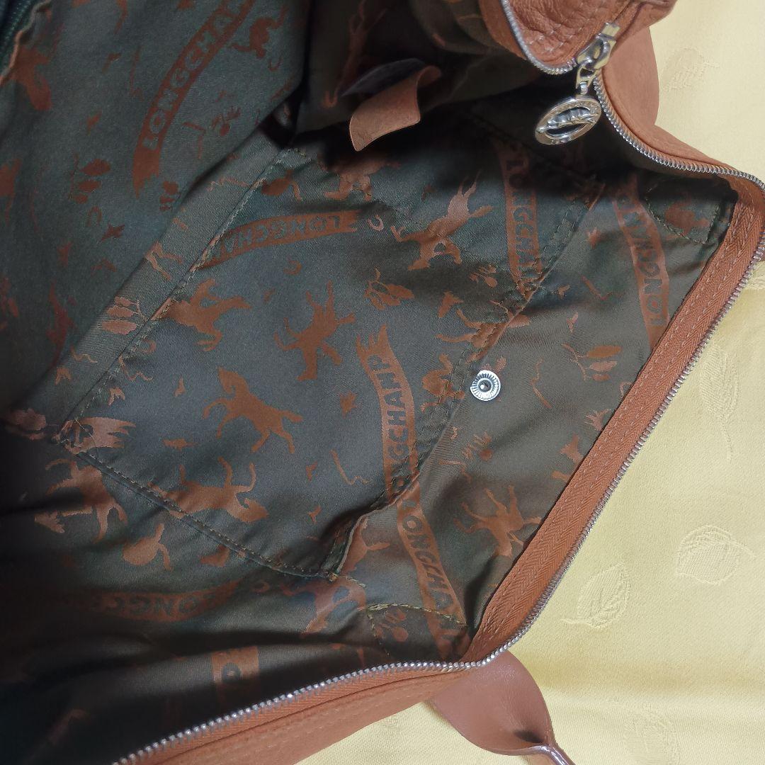 ロンシャン　革　ベージュ　バック　肩掛け　フランス製