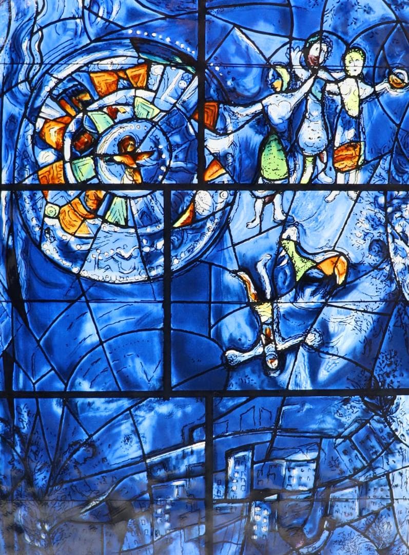 マルク・シャガール 大型ヴィンテージ ステンドグラス アメリカウィンドウズ3/4