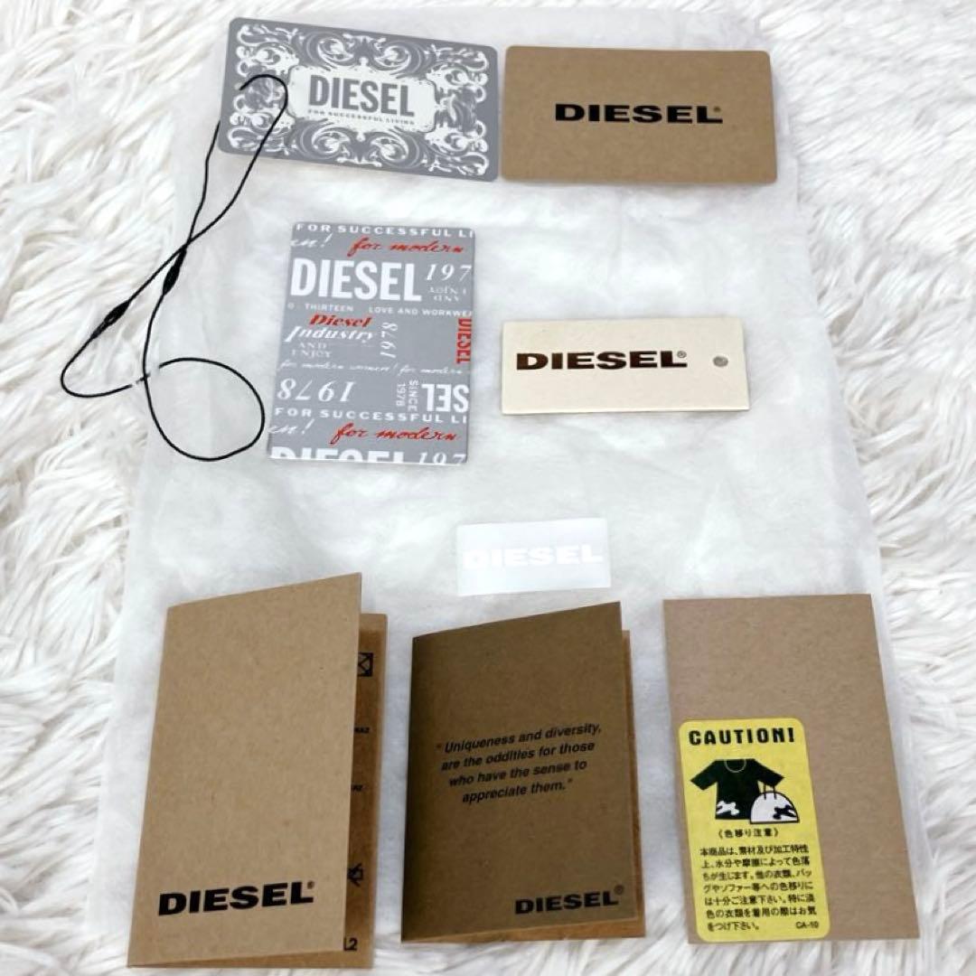 ノンちゃん タグ ディーゼル 名刺入れ カードケース ブラック 牛革