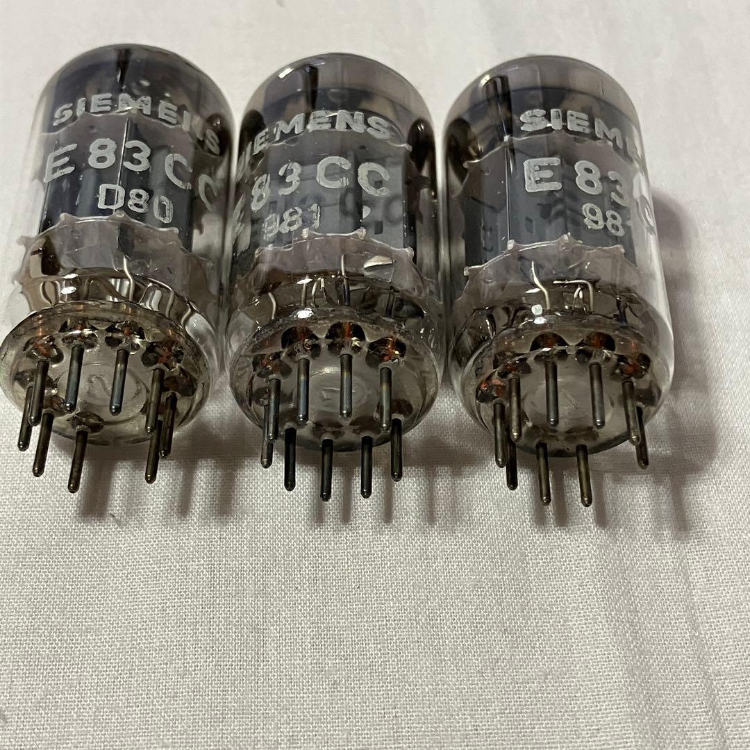 SIEMENS E83CC NOS×3 + ECC83 1本 真空管セット