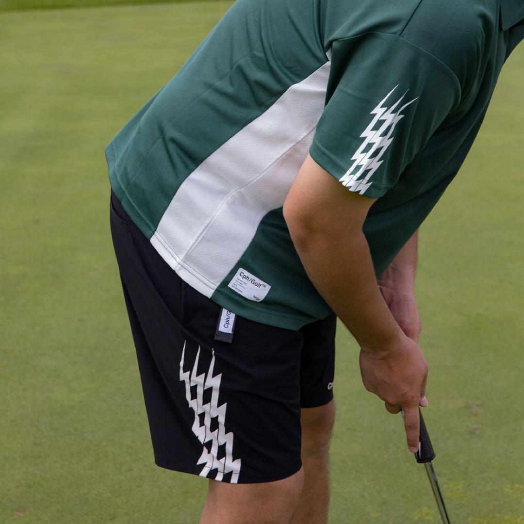 THUNDER STRIPES ADJUSTABLE SHORT クロ　Mサイズ