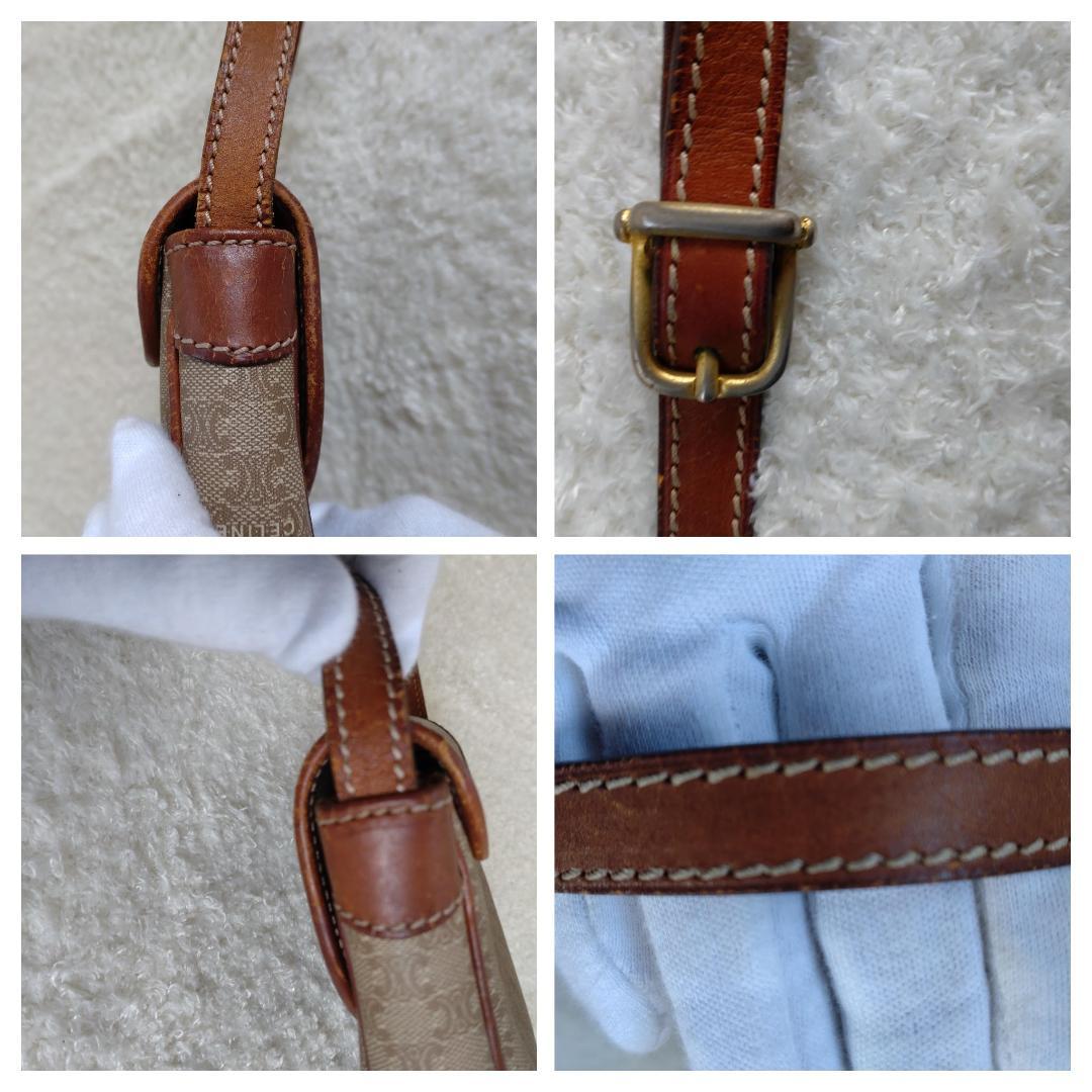 CELINE セリーヌ ヴィンテージ マカダム柄 ショルダーバッグ PVC ミニ