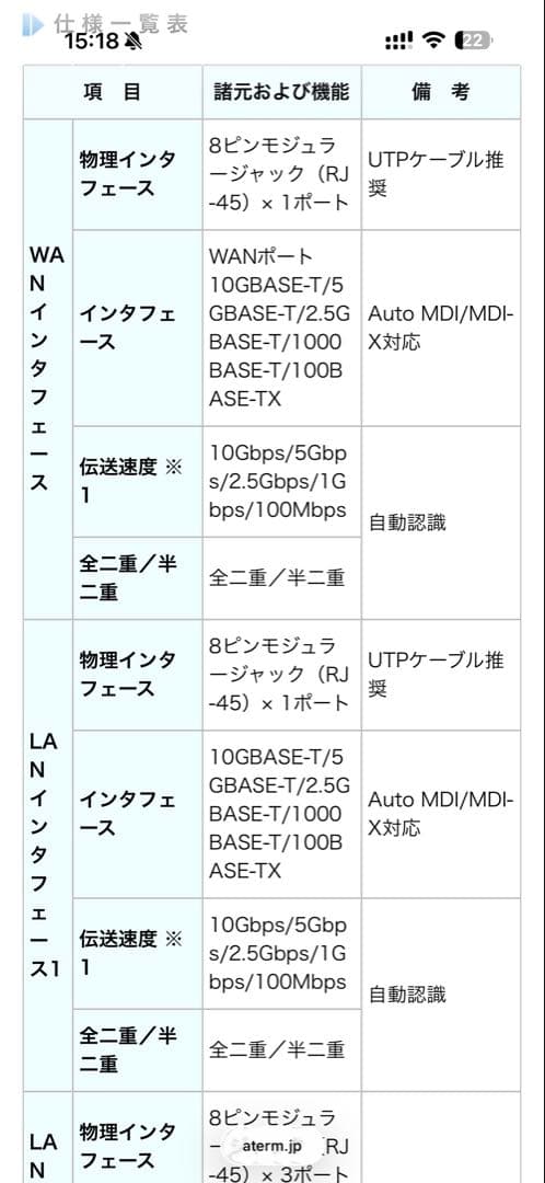 NEC Aterm 無線LANルーター PA-WX11000T12 中古美品