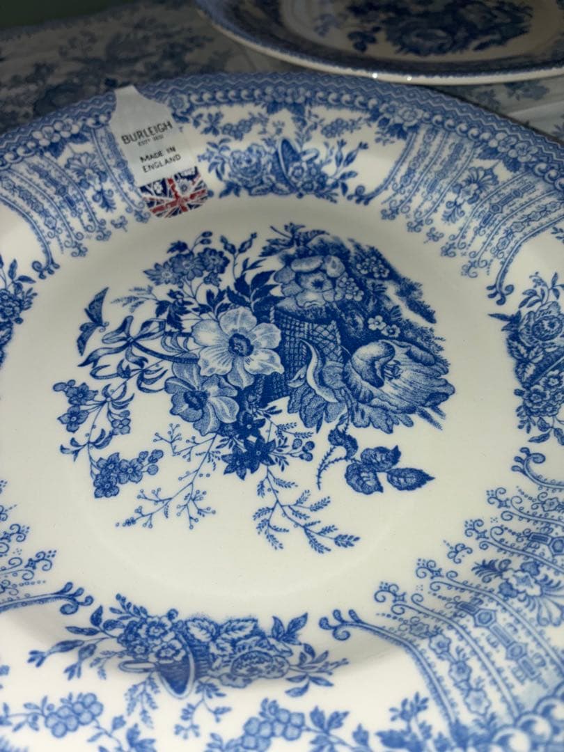 BURLEIGH バーレイ　フローラ　ブルー　ピンク　計4枚　おまけ付