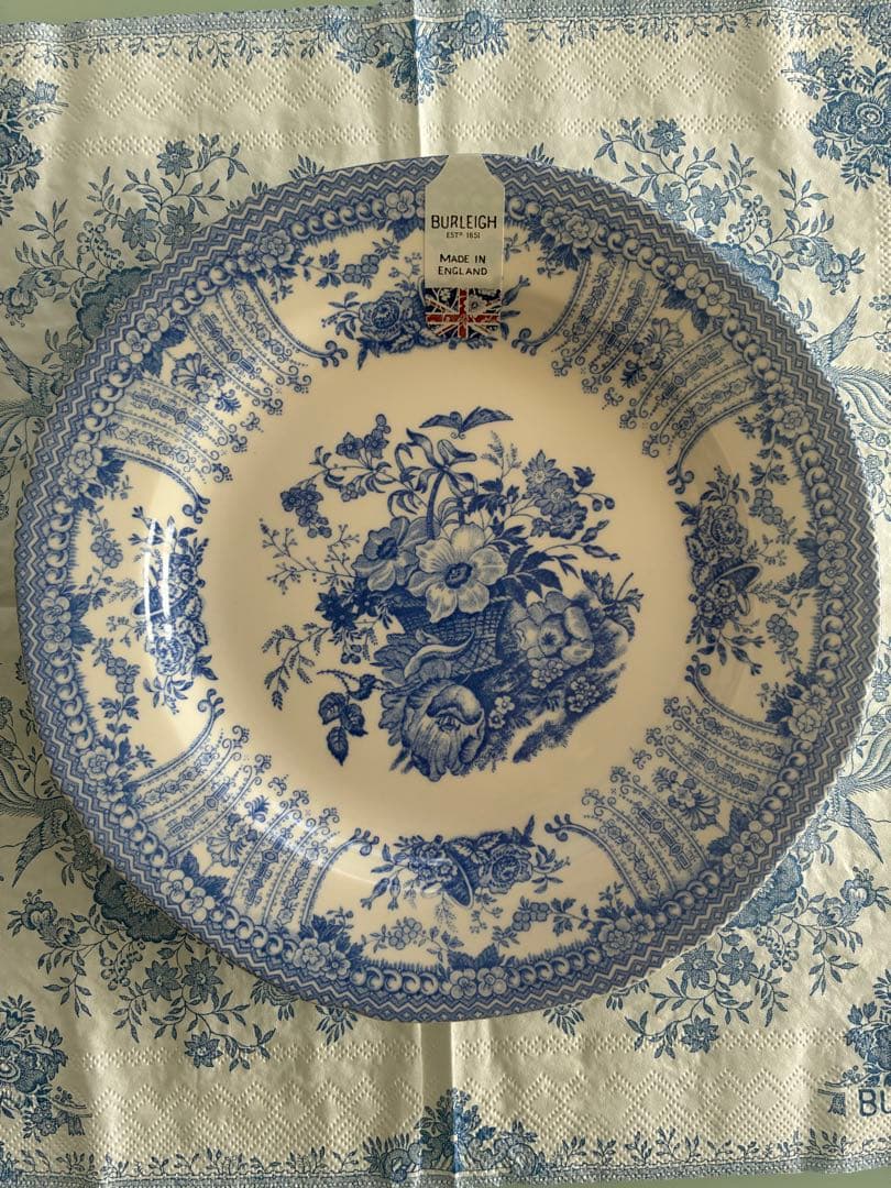 BURLEIGH バーレイ　フローラ　ブルー　ピンク　計4枚　おまけ付