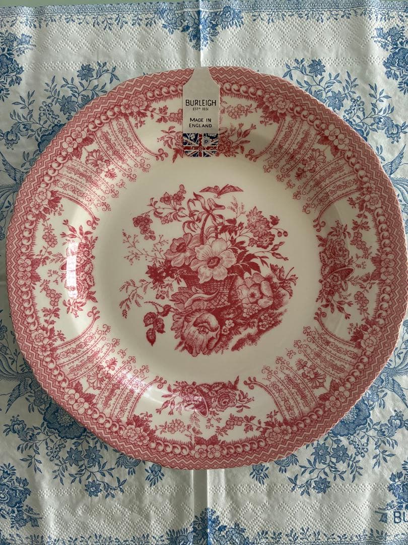 BURLEIGH バーレイ　フローラ　ブルー　ピンク　計4枚　おまけ付