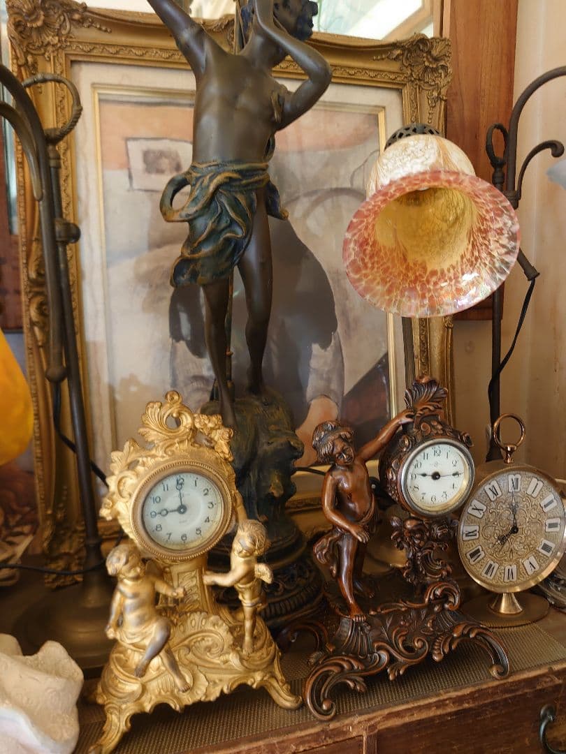 アンティーク 精工舎 天使 置き時計(稼働品)