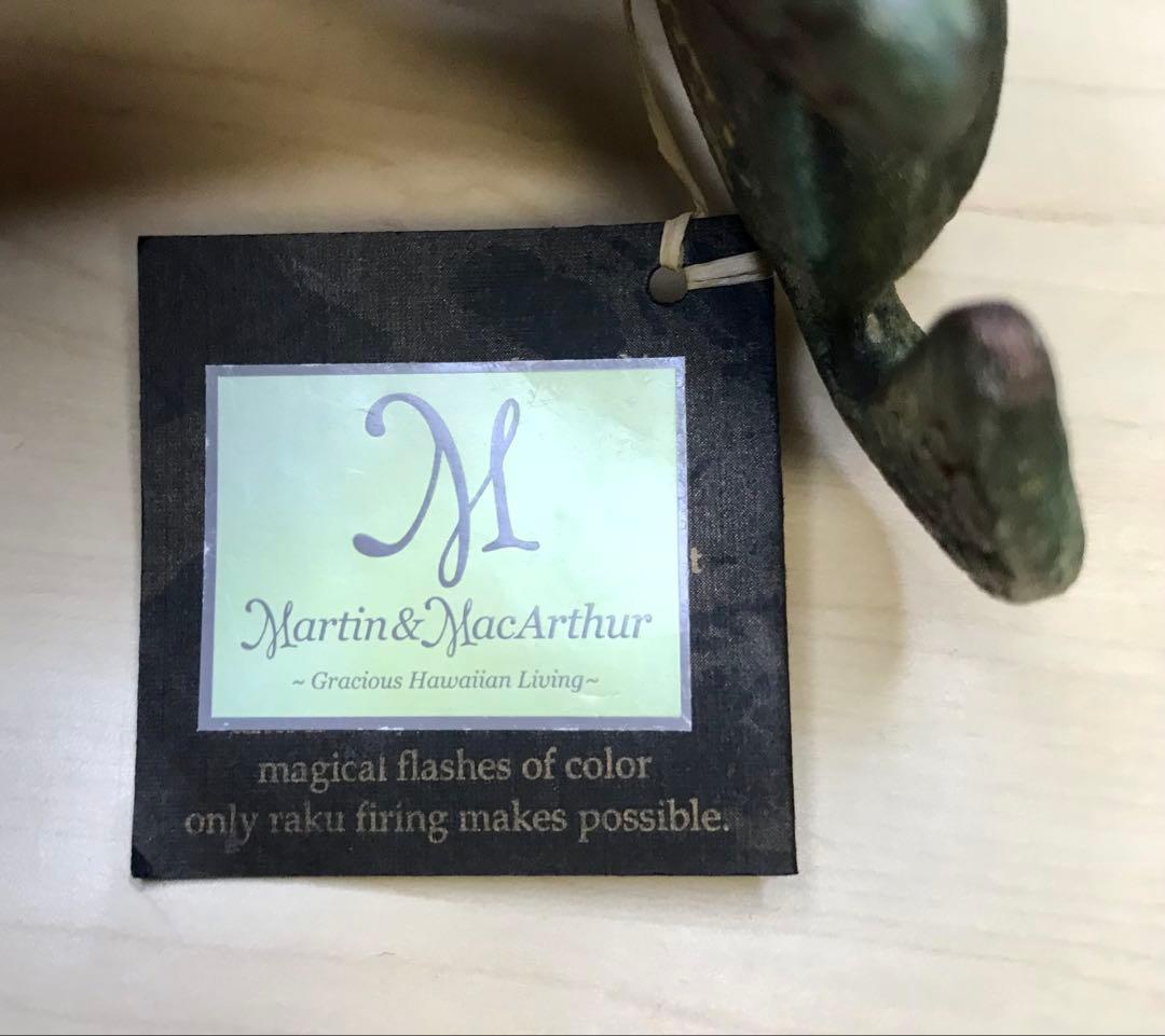 ハワイ島 ウミガメ オブジェ 陶器製 4本