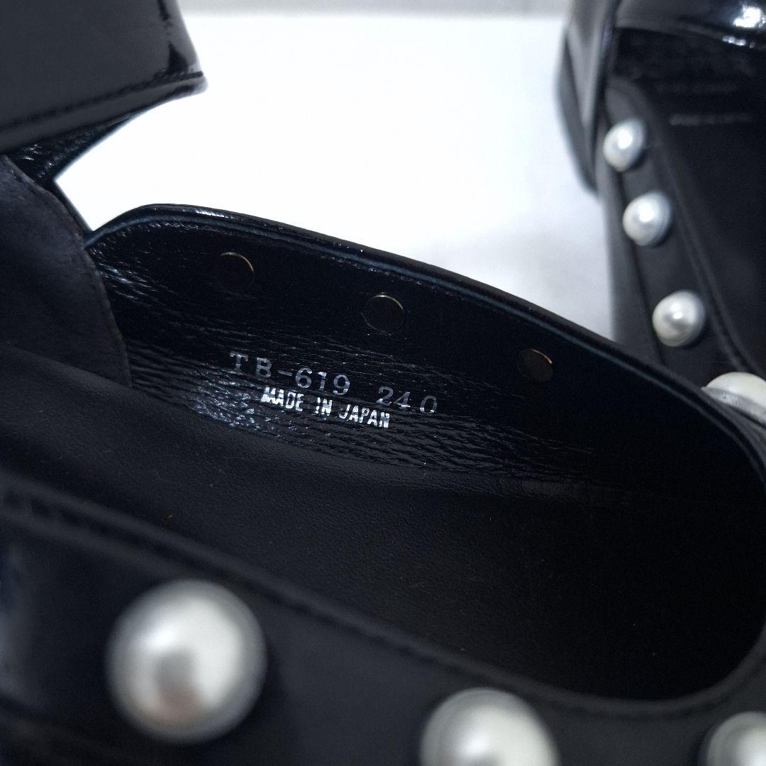 トーキョーボッパー パール メリージェーン フラットパンプス 黒 送