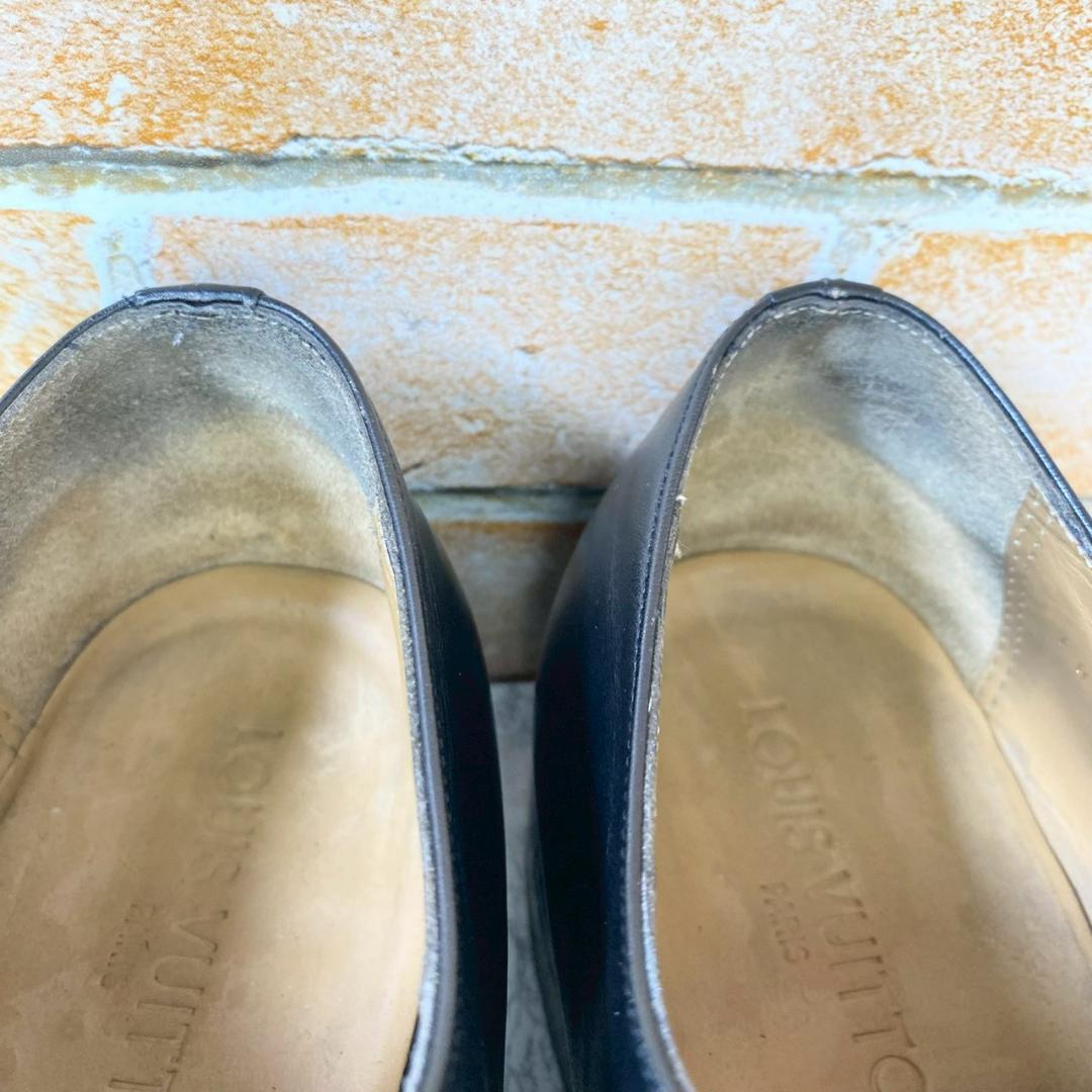 【メンズブランド革靴】　Louis Vuitton　7　黒　ストレートチップ