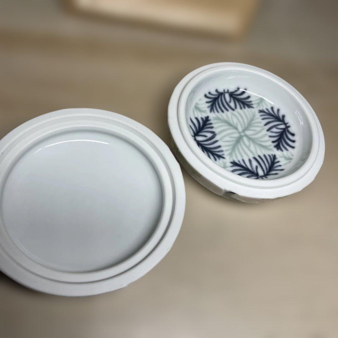 森洋　彩埏梅花文香合　共箱