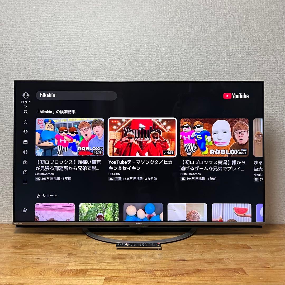 シャープ 60V型 4K液晶テレビ AQUOS LC-60US45 動画アプリ○