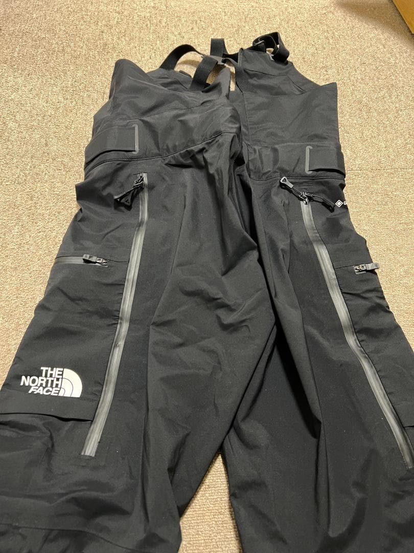 ノースフェイス パウダーガイドライトビブ WMブラック