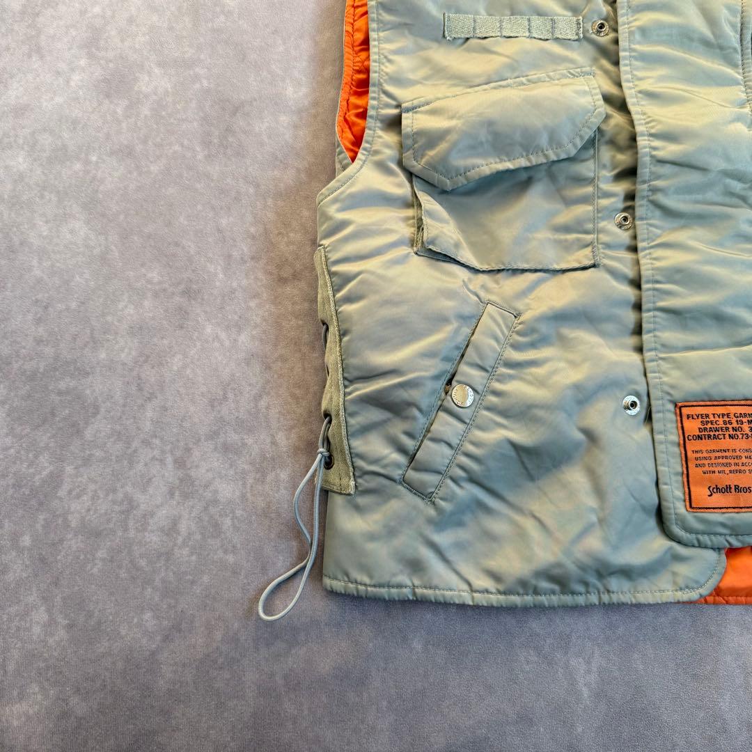 Schoot ライナーベスト 86 19-M5 グレー フライトジャケット
