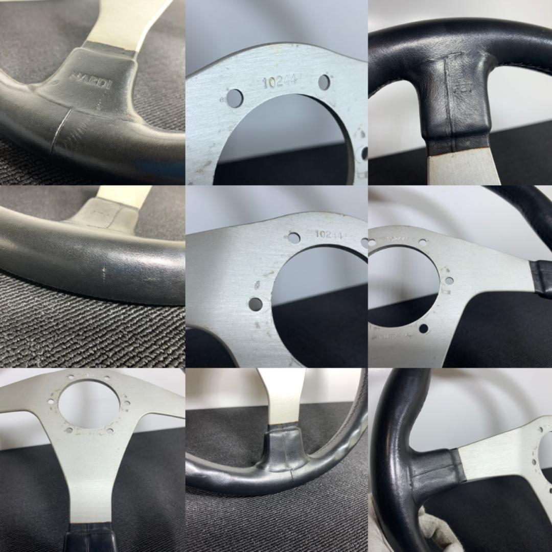 希少 ナルディ ガラ3 レザーステアリング 正規品 美品 新品ホーンボタン付