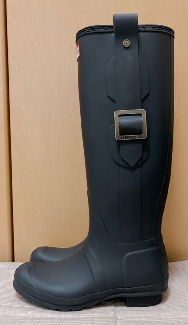 HUNTER ハンター ブラック ロングブーツ レインブーツ バックル付き 39