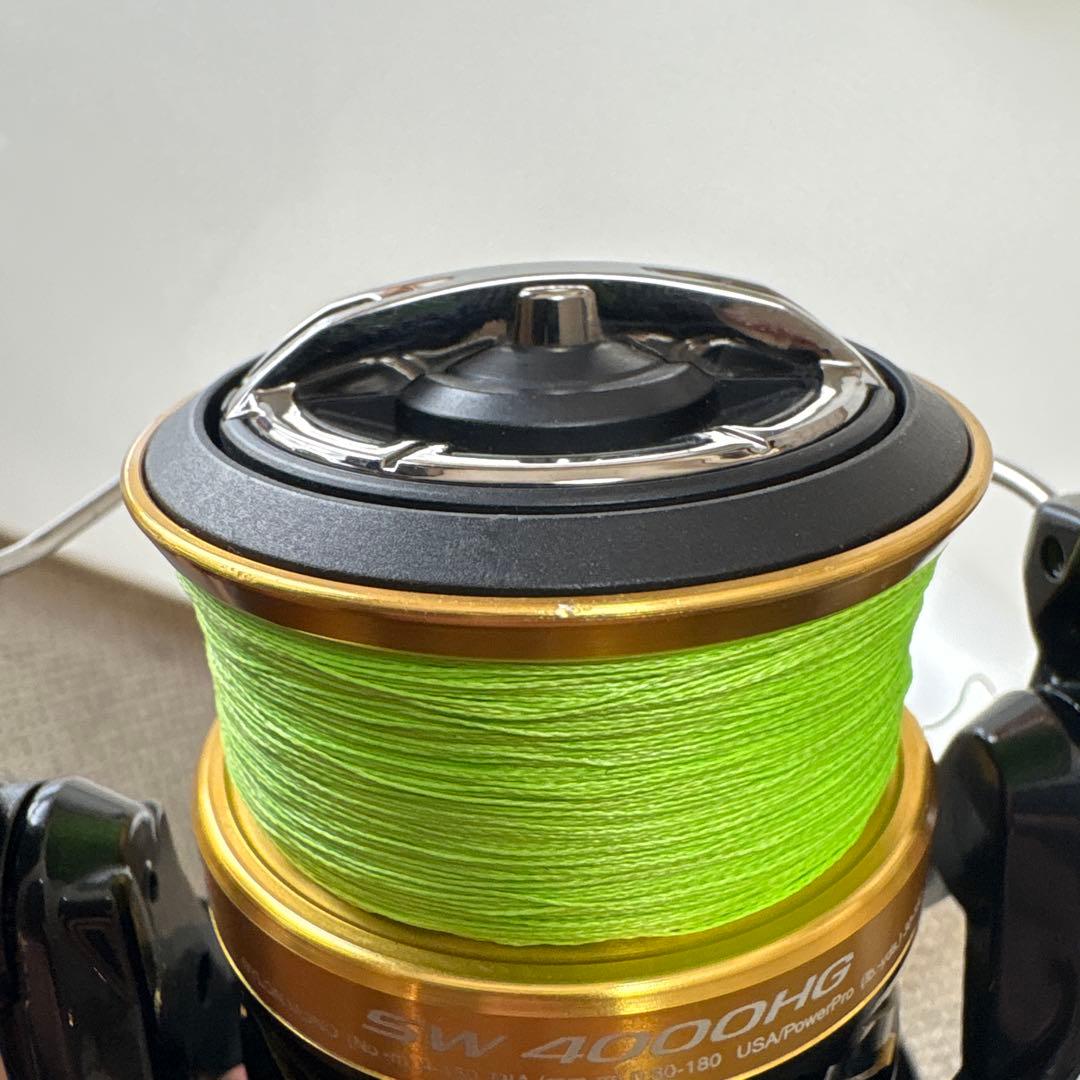 【中古】SHIMANO スフェロスSW4000HG ゴメクサスハンドルノブおまけ