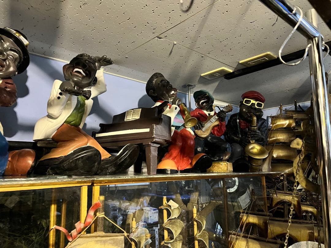 ジャズ人形、38センチ、FRP製黒人人形、JAZZ人形、JAZZ黒人バンド、
