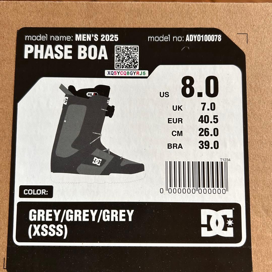 DC SHOE CO★スノーボードブーツ★US8 JP26★一回使用★美品