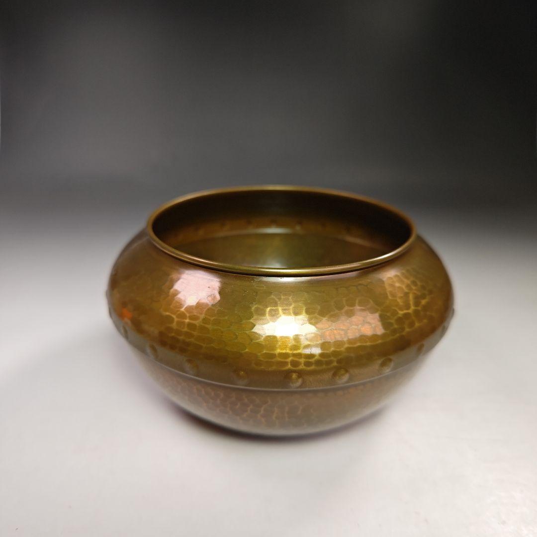 イ550 建水『唐銅風炉師　黒瀬宗康』『鵬雲斎好　モール　累坐建水　共箱』茶道具