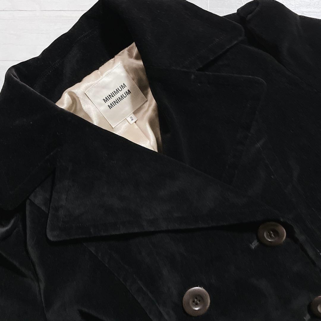 ベロア ジャケット 黒 ピーコート 平成ギャルy2k ダークコア nana 韓国