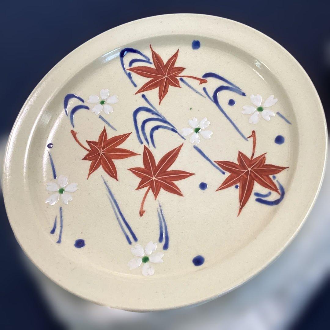 京焼雲錦流水絵皿　　11客　新品未使用　　嘉豊作