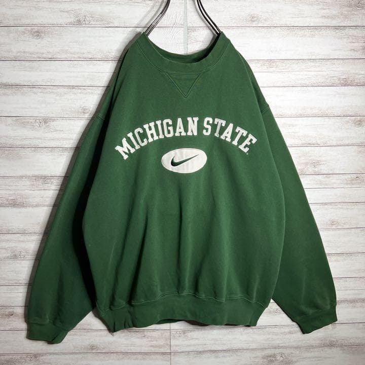 【入手困難!!】ナイキ ✈︎刺繍 アーチロゴ ゆるだぼ ミシガン 裏起毛 肉厚