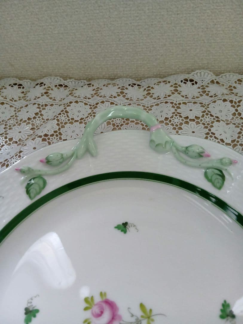 Herend　ヘレンド　ウィーンの薔薇 持ちて付プレート