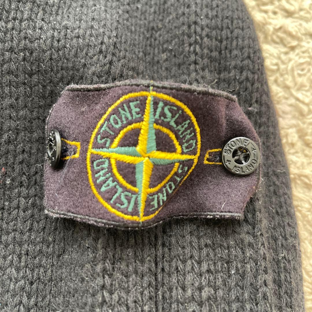 STONE  ボタン付きニット ブラック