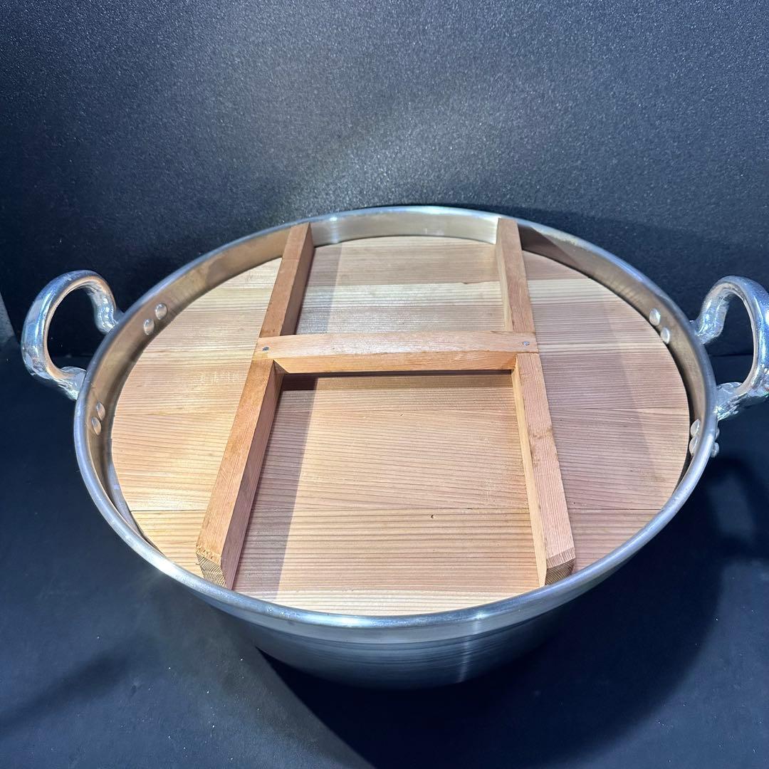 こいぬ印　中尾アルミニウム　ステンレス大鍋　蓋付き　未使用品