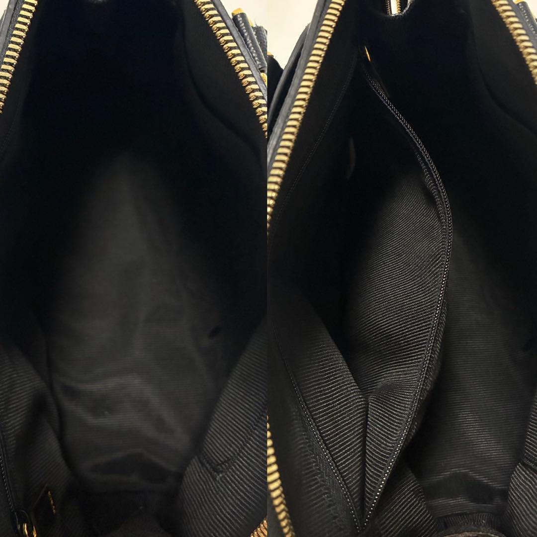 【未使用級】フルラ ファンタスティカ S 2way ハンドバッグ レザー 黒