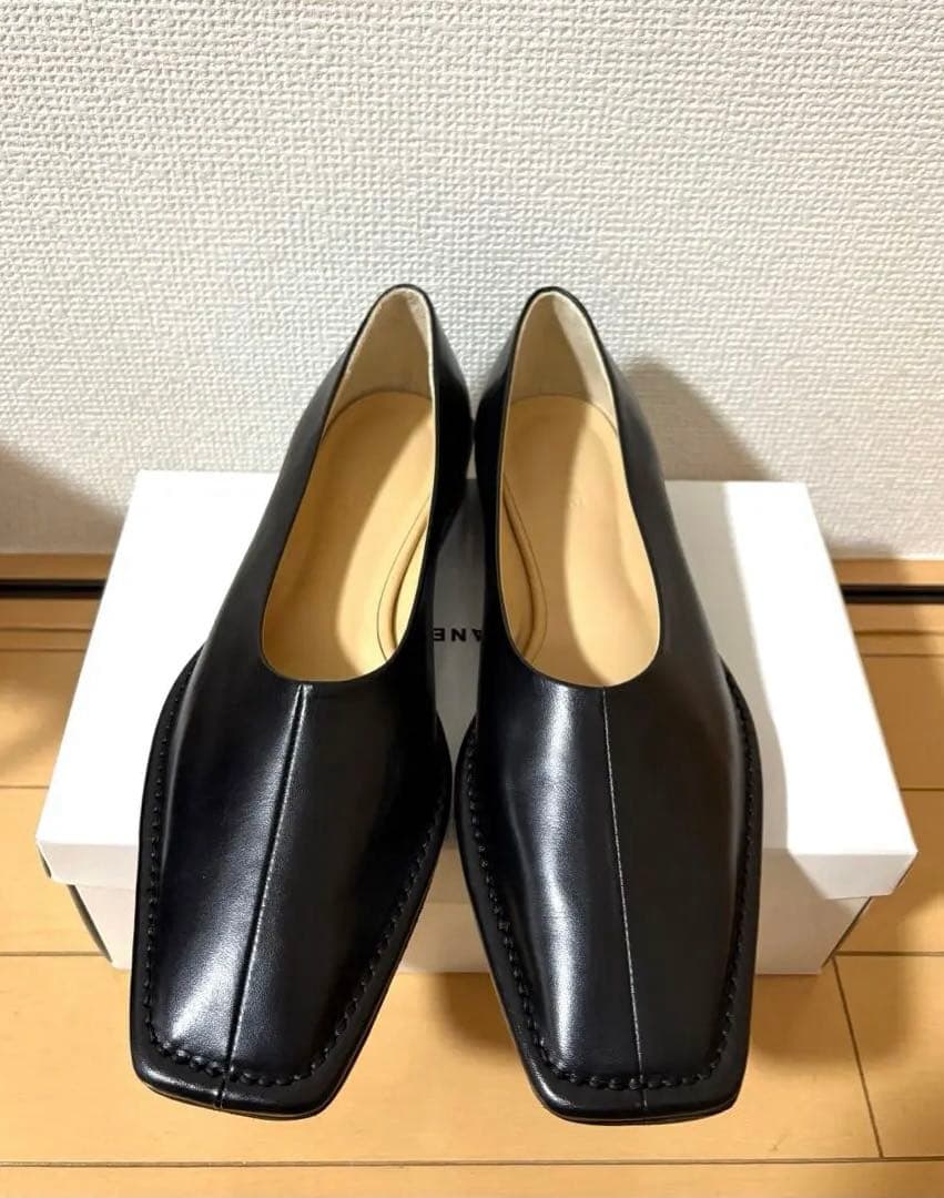 靴 CLANE / OUTSTITCH SQUARE FLAT SHOES