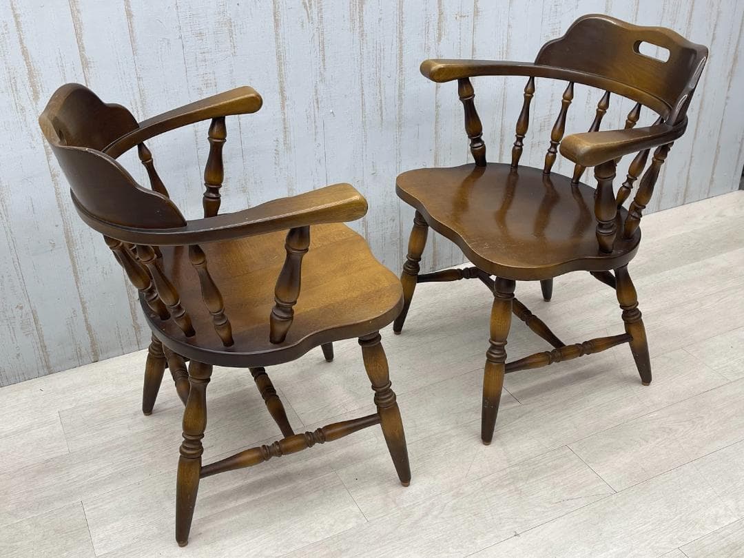 飛騨産業 キツツキ ウィンザーチェア ダイニングチェア 椅子 2脚 まとめて