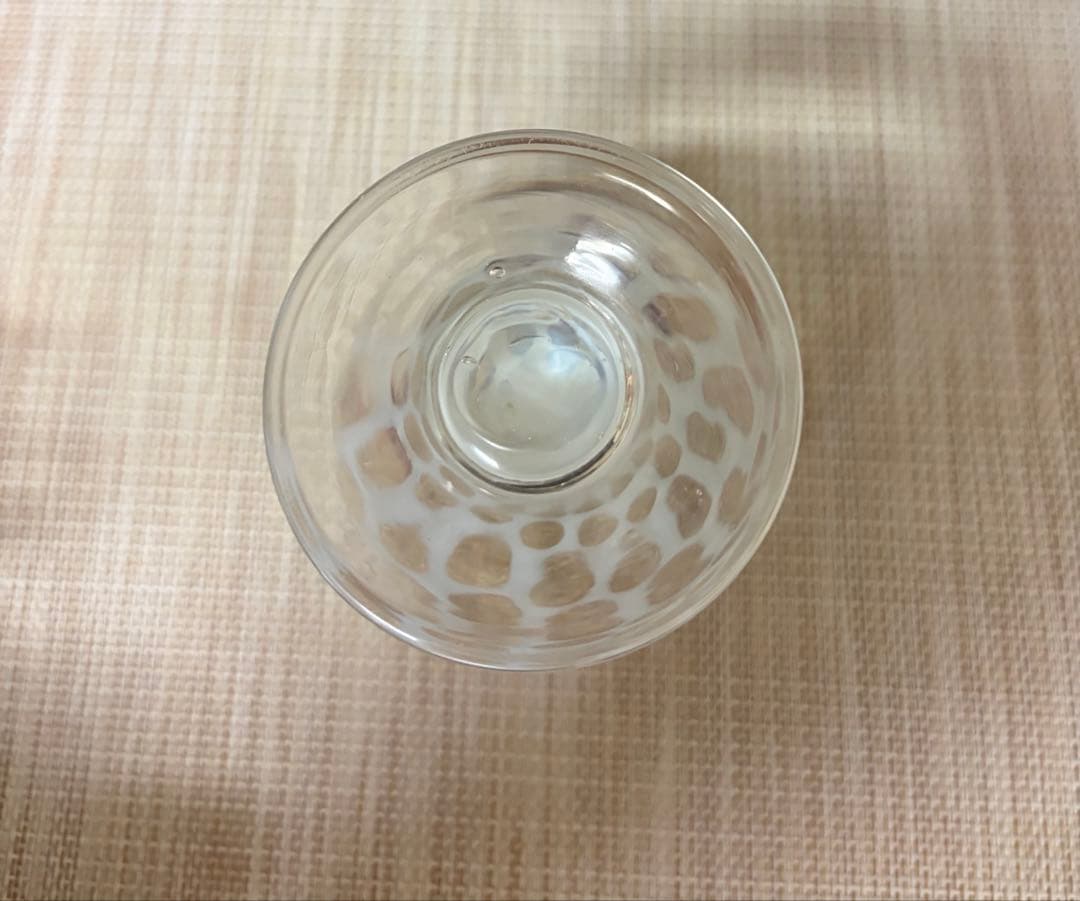 氷コップ 棗 水玉紋様 赤 アンティーク 大正ロマン