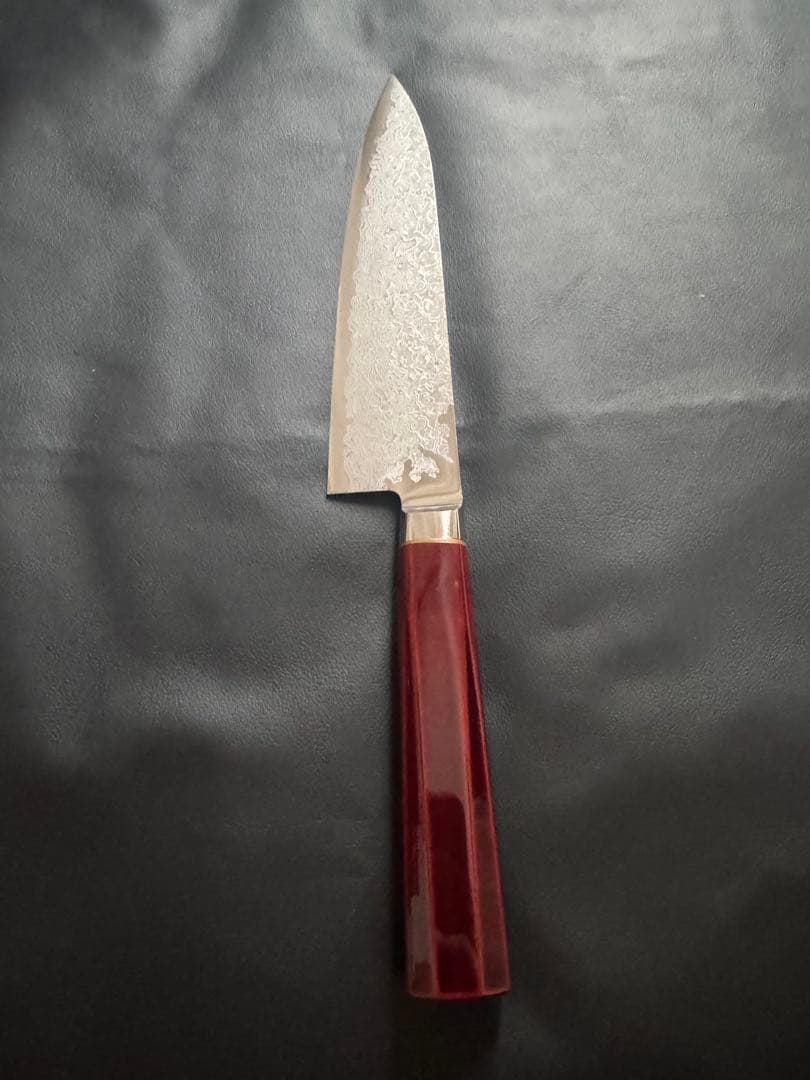 高村刃物 高村作 打雲漆 牛刀180mm鍛造粉末不錆鋼 ダマスカス 包丁