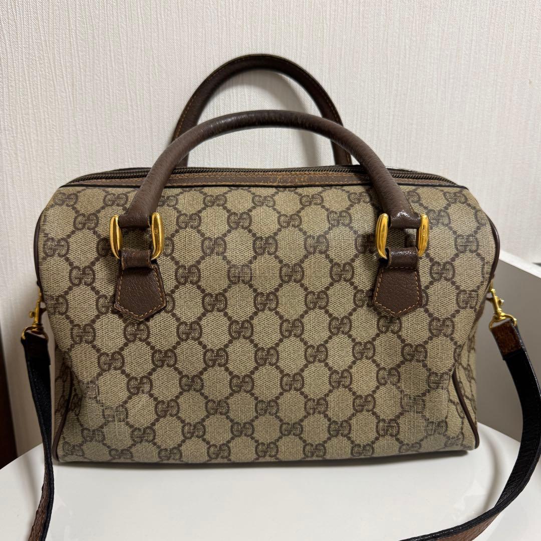 GUCCI グッチ GG柄シェリーライン ハンドバッグ ボストンバッグ