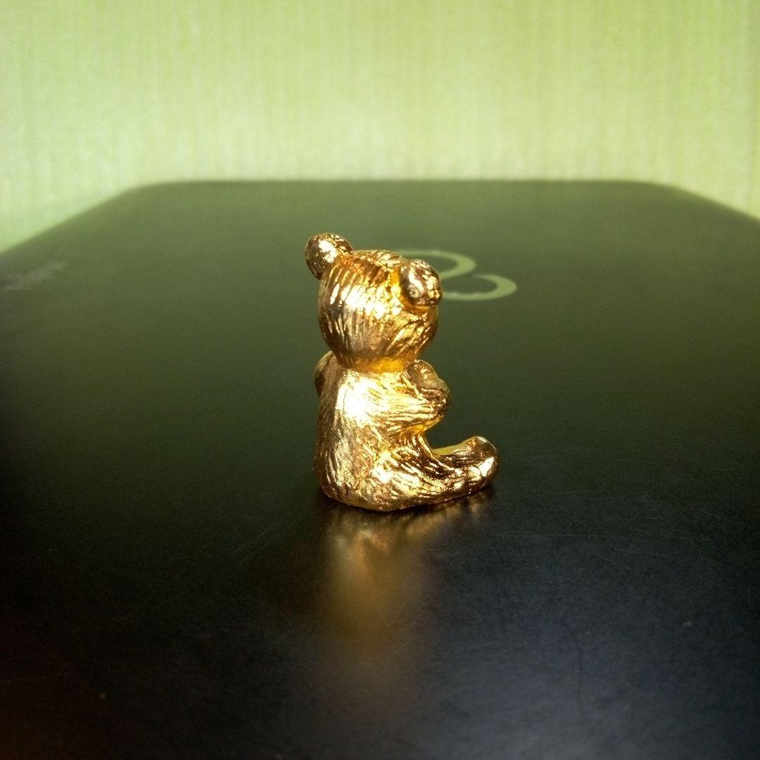 金属製と思われるゴールドクマの置物　インテリア　オブジェ　ディスプレイ　レア