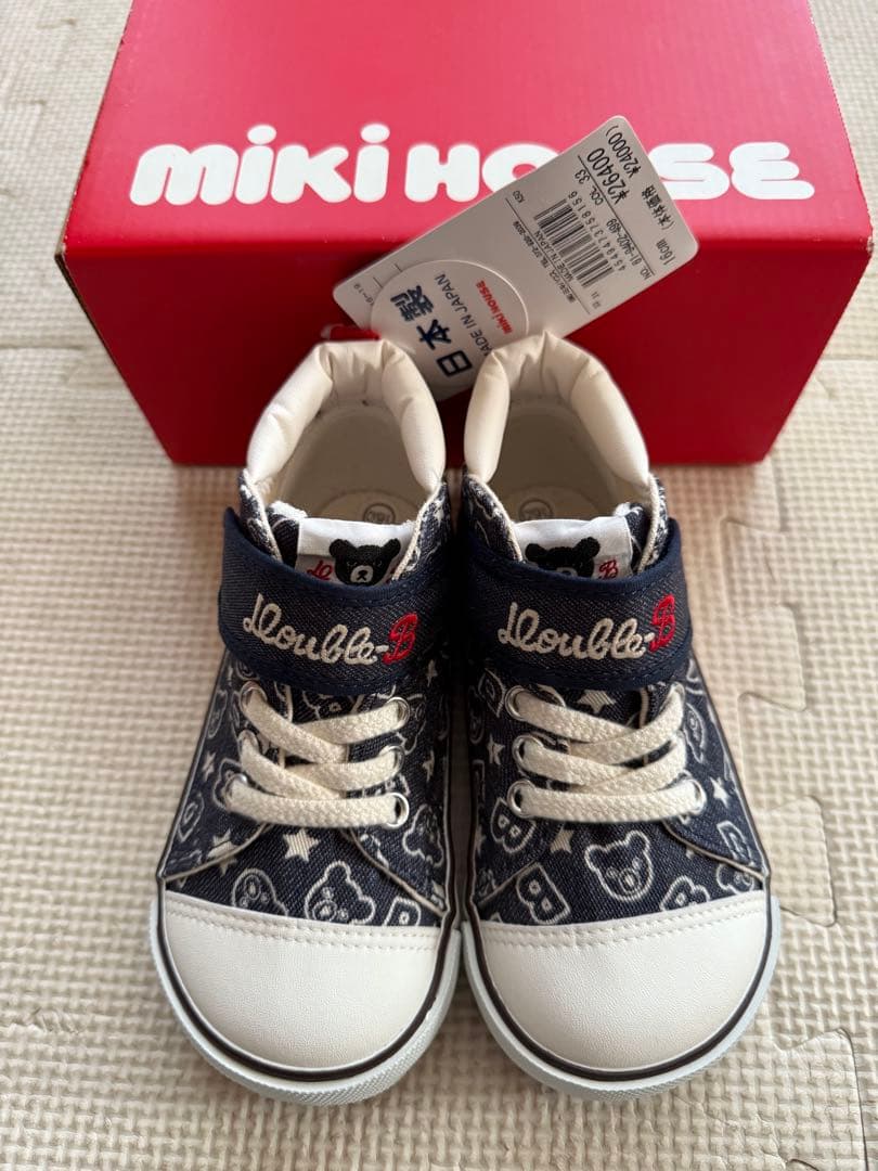 新品　日本製　ミキハウス　スニーカー　16