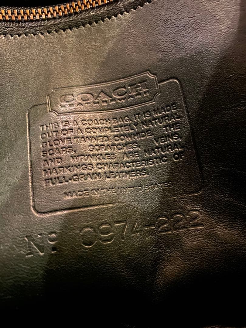 オールドコーチ Old COACH ダークグリーン ショルダー バッグ 80年代