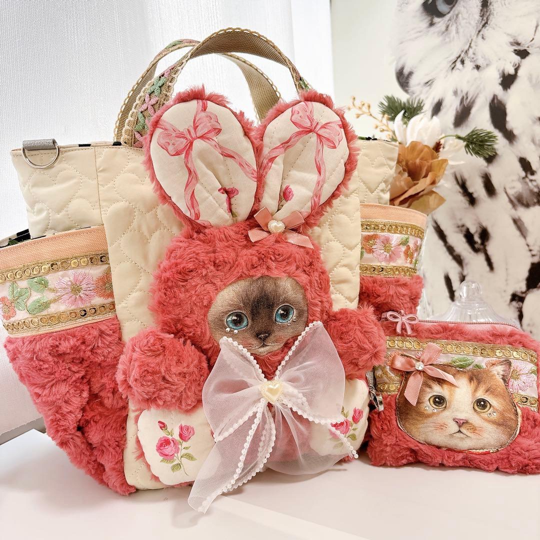 み*️様 コヤンイサムチョン　バック　お花クラウディちゃん　インド刺繍　お揃いポ