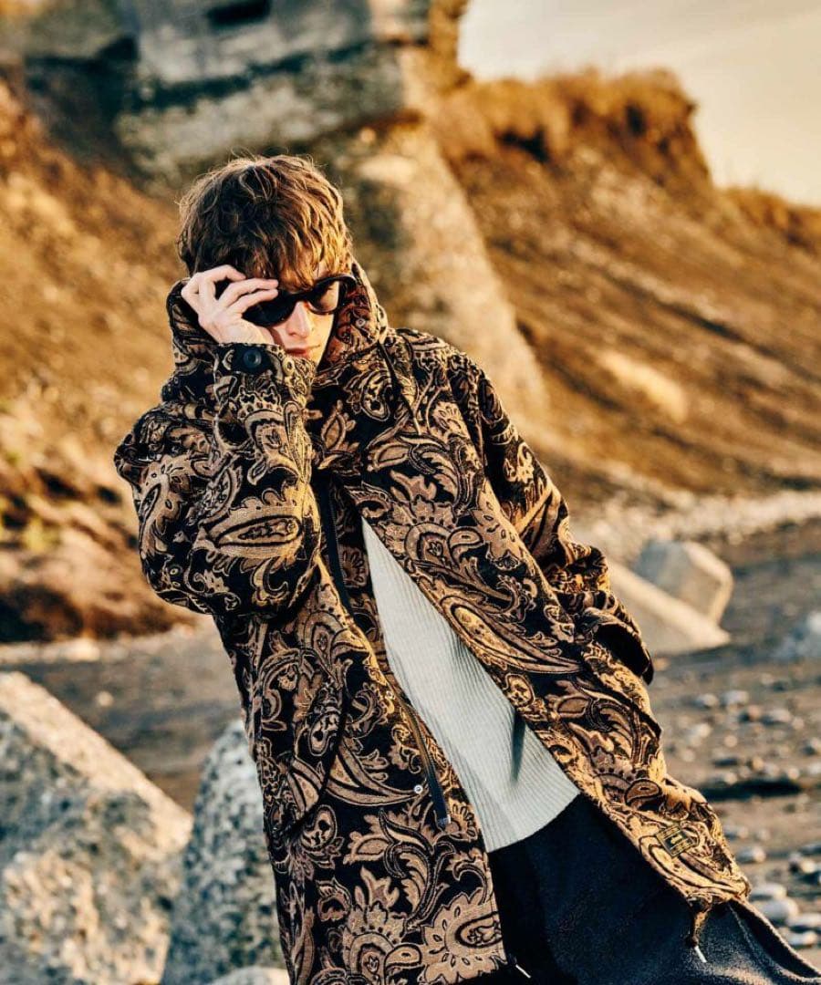 【新品：¥46,200】glamb グラム モッズコート 黒 M 春/秋/冬用