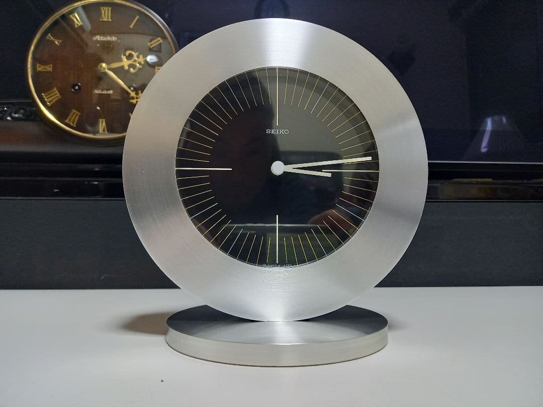 レア　1980's　セイコー　スペースエイジ　ソリッド　アルミニウム　クロック