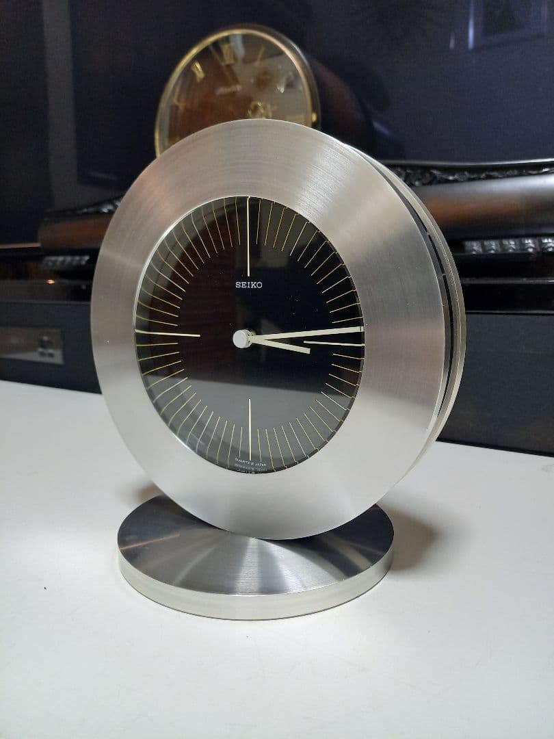 レア　1980's　セイコー　スペースエイジ　ソリッド　アルミニウム　クロック