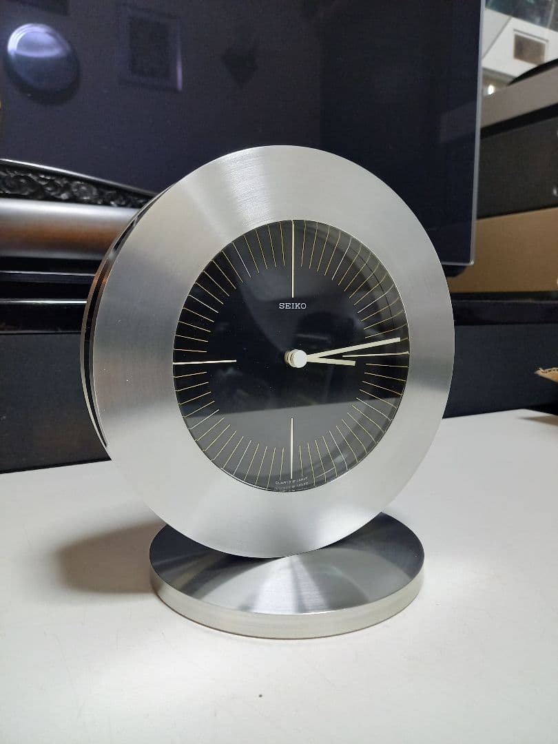 レア　1980's　セイコー　スペースエイジ　ソリッド　アルミニウム　クロック