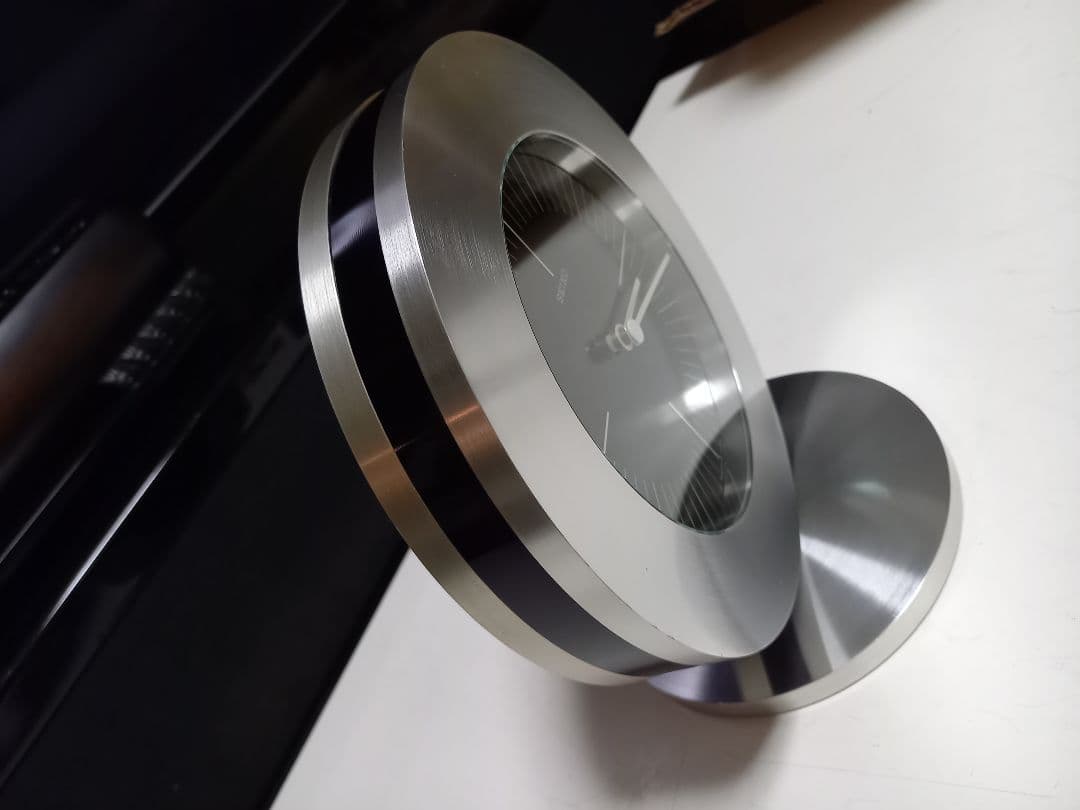 レア　1980's　セイコー　スペースエイジ　ソリッド　アルミニウム　クロック