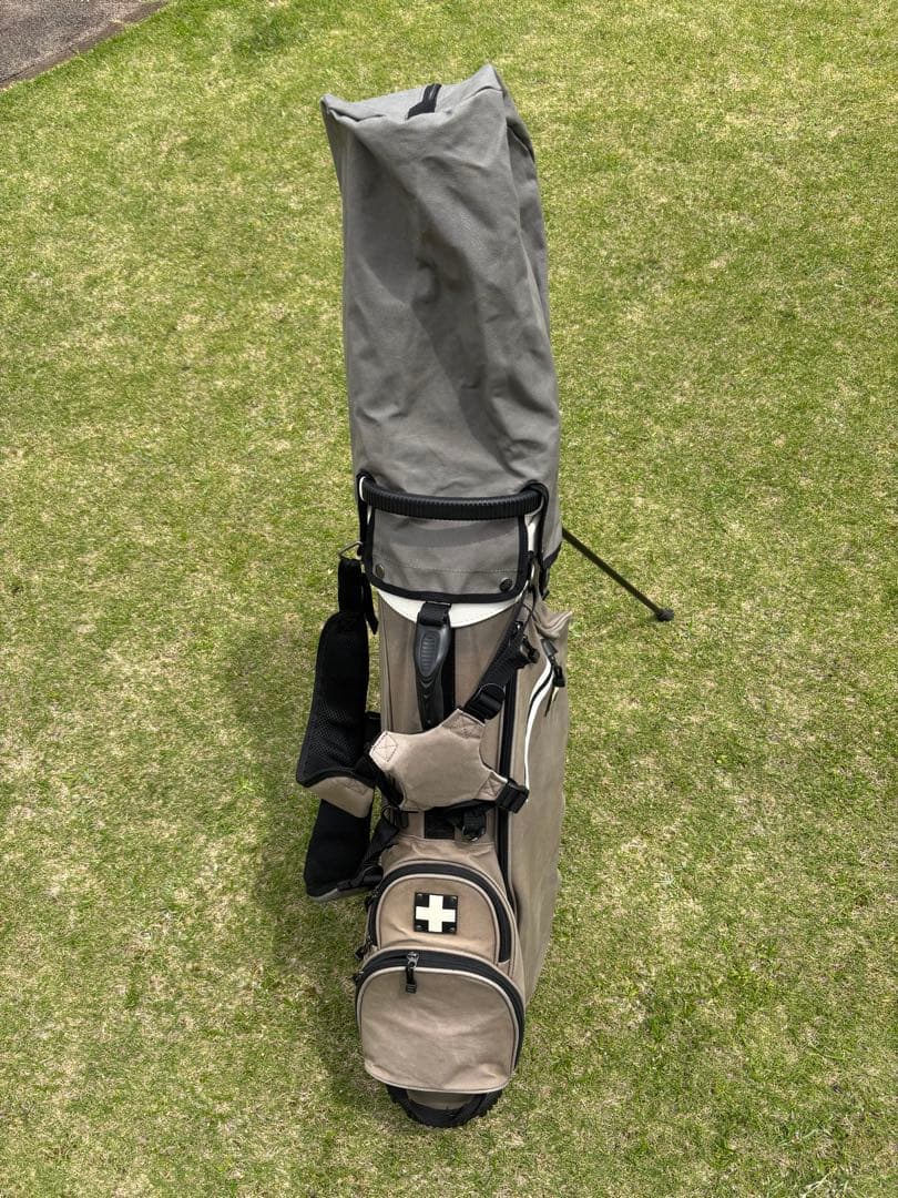 木の庄帆布 スタンド式グレーキャディバッグ