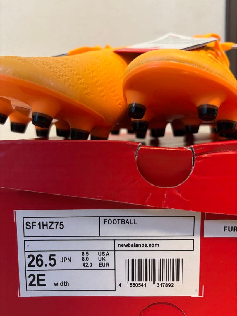［TT］New Balance サッカーシューズ オレンジ　26.5